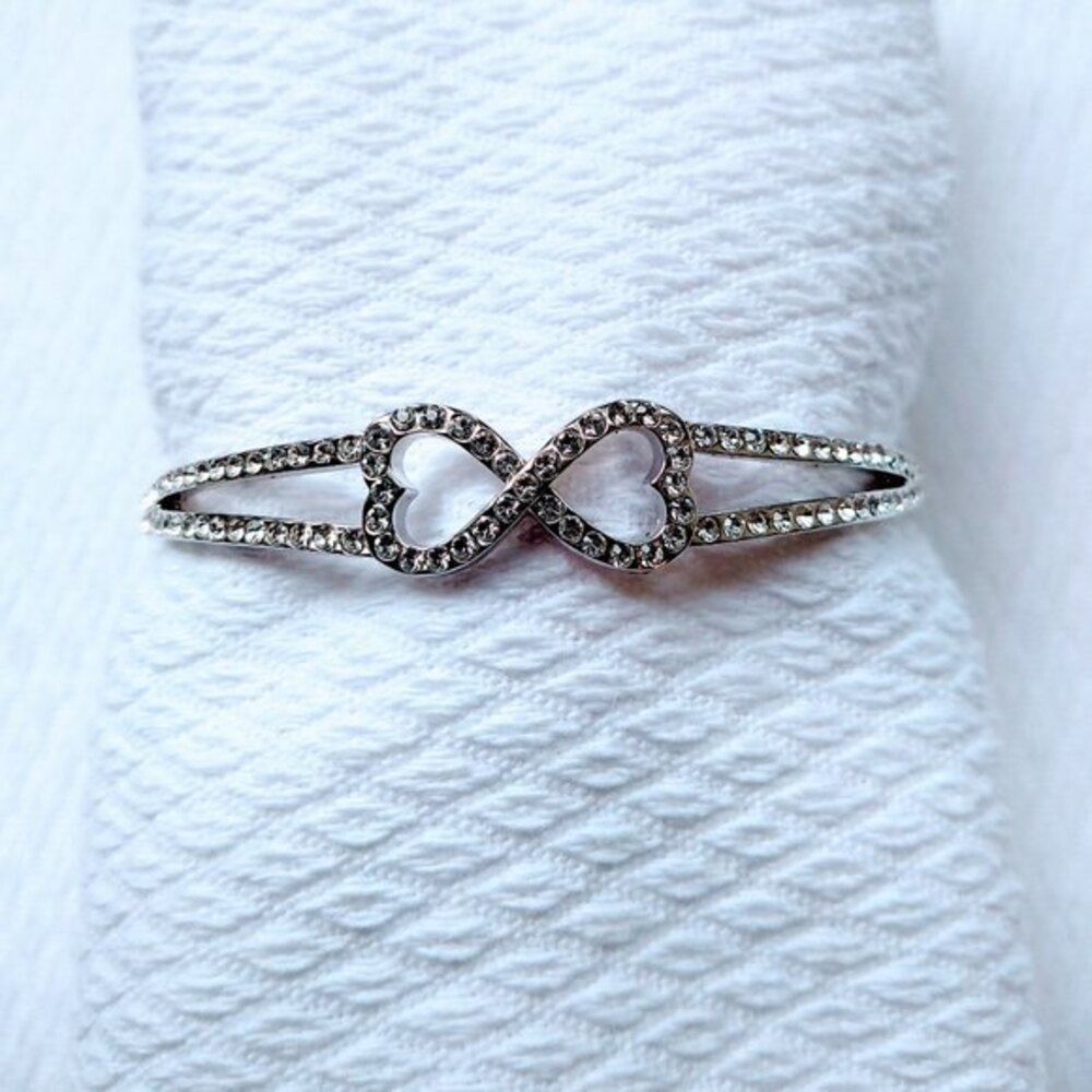 Infinity Heart Rhinestone Bracelet